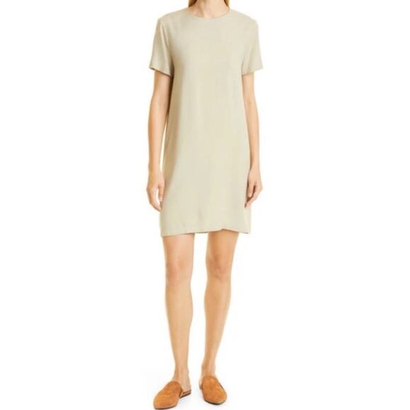 Jenni Kayne Palmer Everyday Crepe T Shirt Dress Willow Beige S - Picture 2 of 10